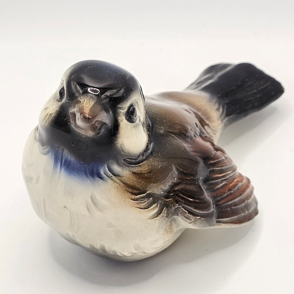 Vintage Goebel CV72 Brown Bird Figurine W. Germany Porcelain Sparrow Collectible